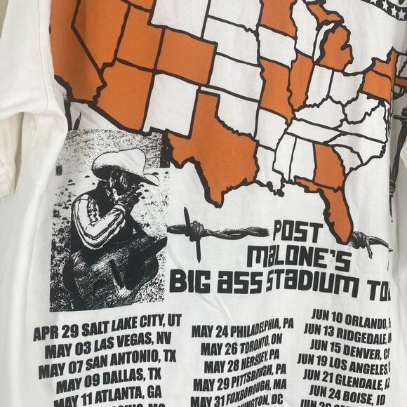 Post Malone Big A Stadium Tour 2025 Official Shirt Men Medium Posty Co Concert - Picture 11 of 13